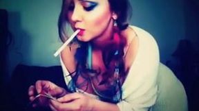 Sexy amateur webcam babe smoked and worked for me on webcam