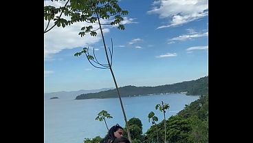 Lesbian couple enjoys a steamy hookup on the beach in Rio de Janeiro