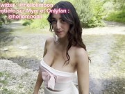 Teen libertine française suce son meilleur amis à la rivière il ejac sur ses gros seins