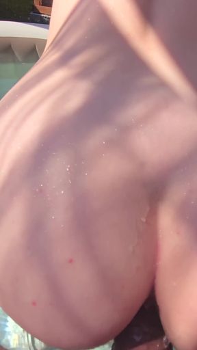 Stepmom Pays Stepson's Bully With Her Body Risky Public POOL   Clip 1