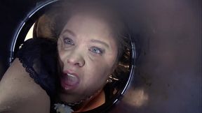 Stepmom stuck in the garbage can needs sex to get free