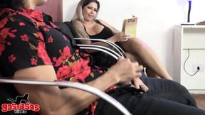 Creeping Cum-Crazed Freak Gets Wicked Down in Public Clinic Lobby