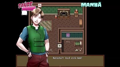 My goth stepsister strips bare for her first anal in a hentai RPG game
