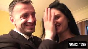 Adorable girl Eva Johnson moans while having her pussy demolished roughly
