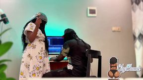 Best friend's wife gets fucked while making beats