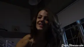 Hot Victoria gives a sloppy double blowjob