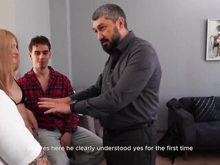 Behind the Scenes! Cute Funky City in Hard Double Screwing on the Set of Porn with Her Stepbrothers!