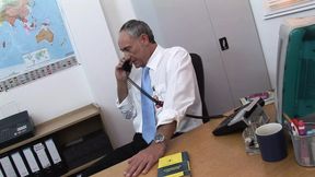 Guys in an office get horny and bang their sexy colleagues