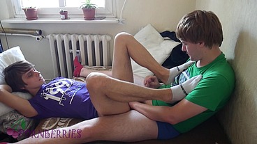 Alex gave me his socked feet to worship and cum to them