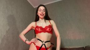You’re my bitch, sniffing my dirty panties and sucking my cock🍑