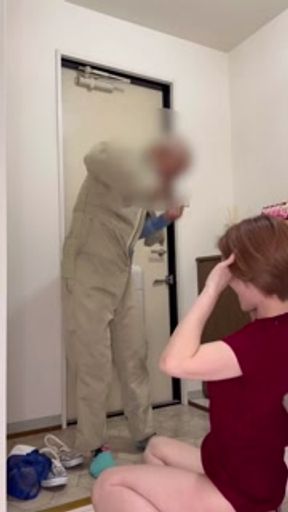 A big-breasted MILF gets fucked by a deliveryman who penetrates her raw and comes inside her.