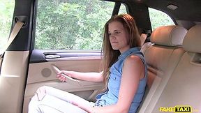 Legal-age Attractive Czech Chick With Taxi Car Driver In