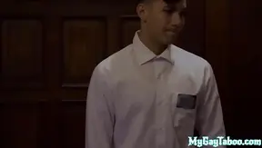 Young Twink Gags on Daddys Bearded Blowjob — Raw First Time Deep Throat – 18+
