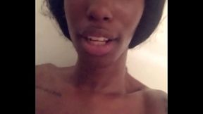 Sexy horny slutty lady La Nefertiti Perkins having her enjoyment in the water