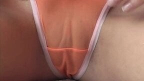 Lexy Lohan showing natural tits and cameltoe closeup