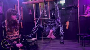 (1080p) Latex Drone: Fisting and Fuckathon Part 1 - Vivienne Lamour Stretches Pegs and Fists Her Bound, Rubber-clad Suspended Dr