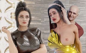 Hot MILF Secretary Having Sexual Affair with an Ugly Oldman Staff