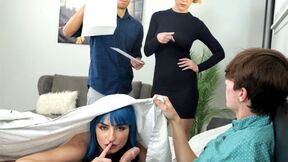 My huge tits curvy booty step sister Jewelz Blu was lustful & kept bugging me