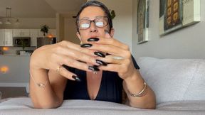 Sexy n Powerful Long Black Nails