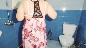 netuandhubby - gorgeous bbw netu big ass indian amateur chubby wife bathing naked caught on camera