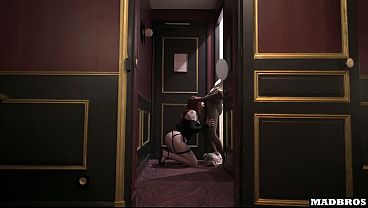 Amateur French redhead gets a tasty blowjob then pounded in multiple positions.