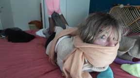 The French Girl - A Housewife Tied Up And Gagged Amidst Her Clothes