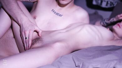 Stella’s throat stuffed deep while her pussy leaks wetly
