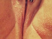 Wet pussy fingering
