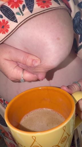 Lactating amateur with big tits shows off her onlyfans content