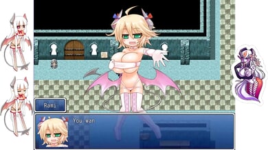 Fantasy hentai threesome with Rani and two cat-girls in a magical chamber