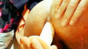 Dildo Rubbed Deep in My Hot Slippery Hole