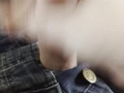 Secretly masturbating during a zoom call / lecture