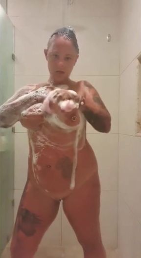Solo fun in the shower