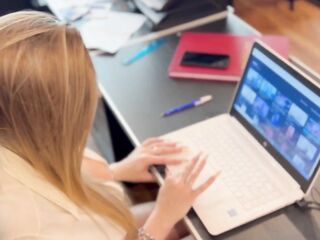 My boss catches me looking porn at the office - Jessica Fox