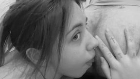 Pornellia Sucking Hard with Tongue a Beautiful Asshole