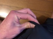 変態日本人男が情けない喘ぎ声出しながらパンツの中で寸止めオナニー #1