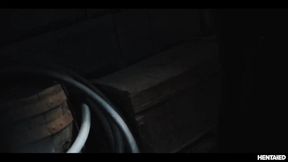 Alien Toy Creampie Bondage