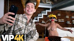 SHAME4K  Man snaps pics with naked older woman and tempts her into sex