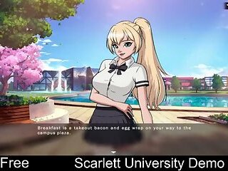 Scarlett University (Free Steam Demo Game) Visual Novel, Adult, Eroge, Erotic, Female Protagonist,