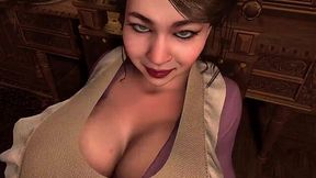 cartoon 3d: Busty asian milf needs a big cock inside her pussy and ass