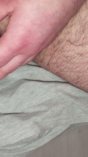 Caged, released. Milked and denied. Husband Cums.   Clip 1