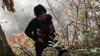 Rachel highandhorny22 Out for a walk and a smoke and had to peeing And suck his penis a bit