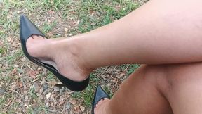 Stiletto heels dangle from the feet of the beautiful Roxan (3)
