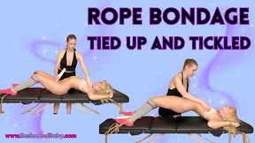 Bondage - Tied Up and Tickled - Rope Bondage Tickling - Female Domination - Tickle Fetish - Trying to Escape - Wiggling
