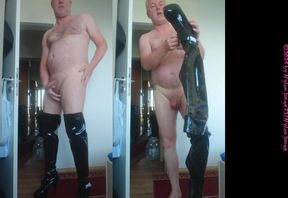 Trying on the Overknee Boots