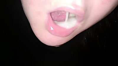 Cum swallow compilation - she real amateur cumslut