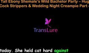 English Audio Sex Story - Tall Ebony Shemale's Wild Bachelor Party - Huge Cock Strippers &amp; Wedding Night Creampie - 1