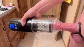 Automatic Blowjob Stroker Machine POV With Cum Inside Finish