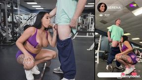 Awesome gym fuck with hot babes Selina Bentz and Serena Santos