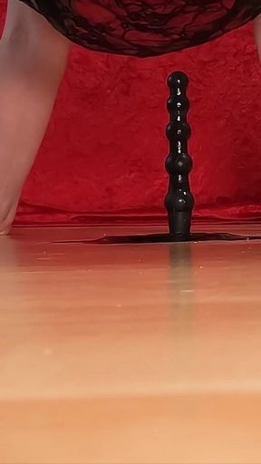 Female Slave Training Day 6/28 Testing Her Endurance and Fitness Arms and Legs with Anal Toy
